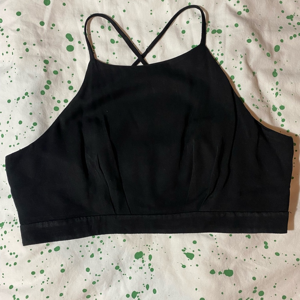 Miss Avenue spaghetti strap cropped top